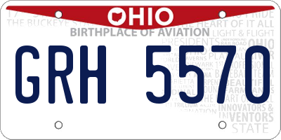 OH license plate GRH5570