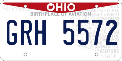 OH license plate GRH5572