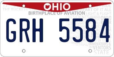 OH license plate GRH5584