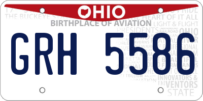 OH license plate GRH5586