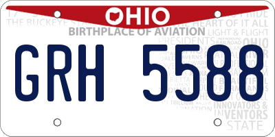 OH license plate GRH5588