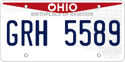 OH license plate GRH5589