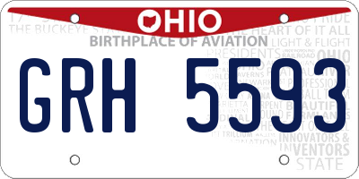 OH license plate GRH5593