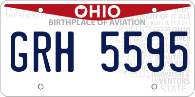 OH license plate GRH5595