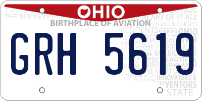 OH license plate GRH5619