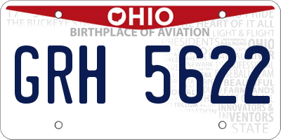 OH license plate GRH5622