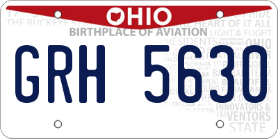 OH license plate GRH5630