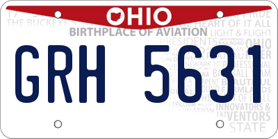 OH license plate GRH5631