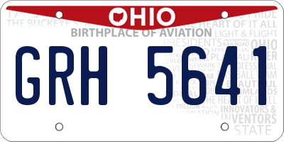 OH license plate GRH5641