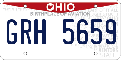 OH license plate GRH5659