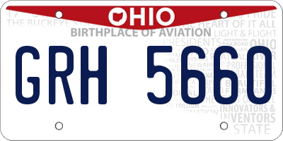 OH license plate GRH5660