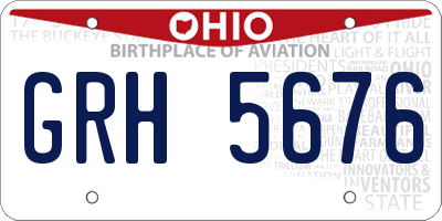 OH license plate GRH5676