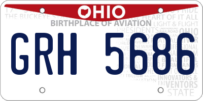 OH license plate GRH5686