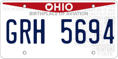 OH license plate GRH5694