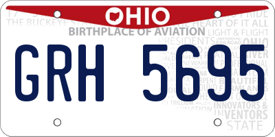 OH license plate GRH5695