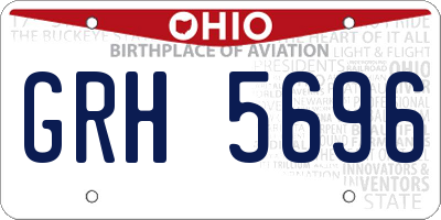 OH license plate GRH5696