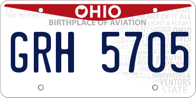 OH license plate GRH5705