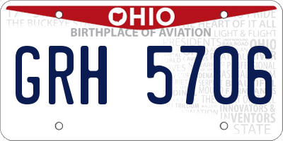 OH license plate GRH5706