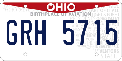 OH license plate GRH5715