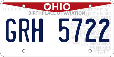OH license plate GRH5722