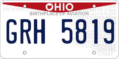 OH license plate GRH5819