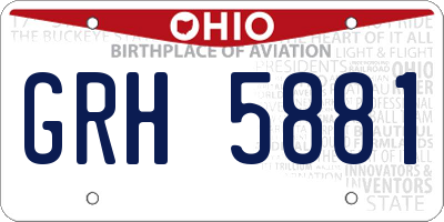 OH license plate GRH5881