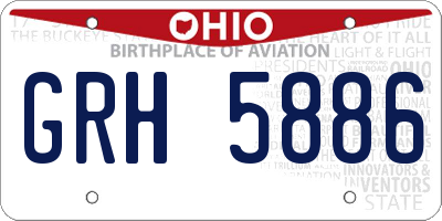 OH license plate GRH5886