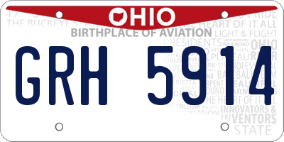 OH license plate GRH5914
