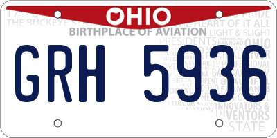 OH license plate GRH5936