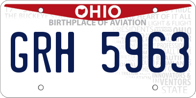 OH license plate GRH5963