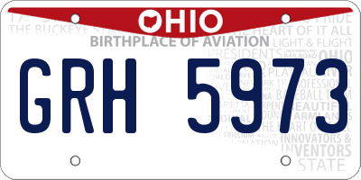OH license plate GRH5973