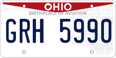 OH license plate GRH5990