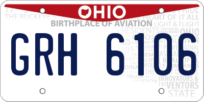 OH license plate GRH6106