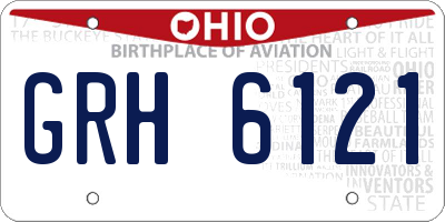 OH license plate GRH6121