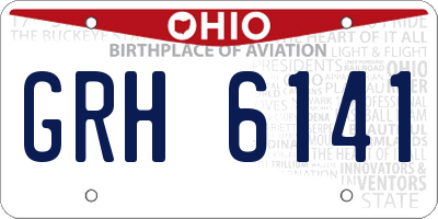 OH license plate GRH6141