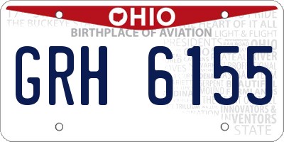 OH license plate GRH6155