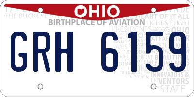 OH license plate GRH6159