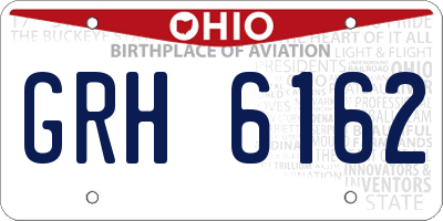 OH license plate GRH6162