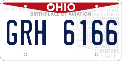 OH license plate GRH6166