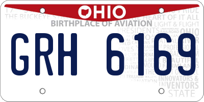OH license plate GRH6169