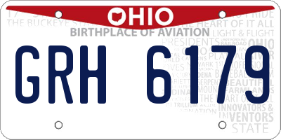 OH license plate GRH6179