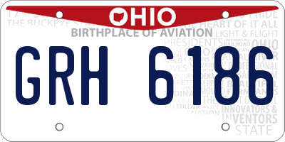 OH license plate GRH6186