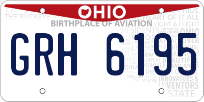 OH license plate GRH6195