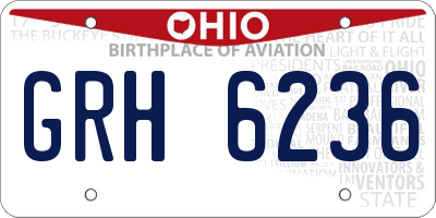 OH license plate GRH6236