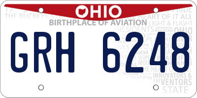 OH license plate GRH6248