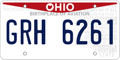 OH license plate GRH6261
