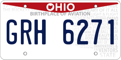 OH license plate GRH6271