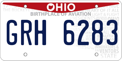 OH license plate GRH6283