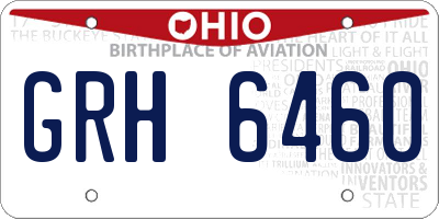 OH license plate GRH6460