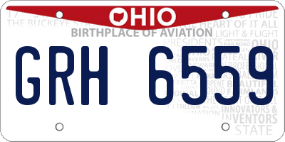OH license plate GRH6559